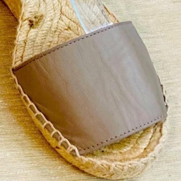 VINCE Sz 8 Sophie Leather Ankle Wrap Peep Toe  Espadrille Wedges Sandals - Picture 15 of 15